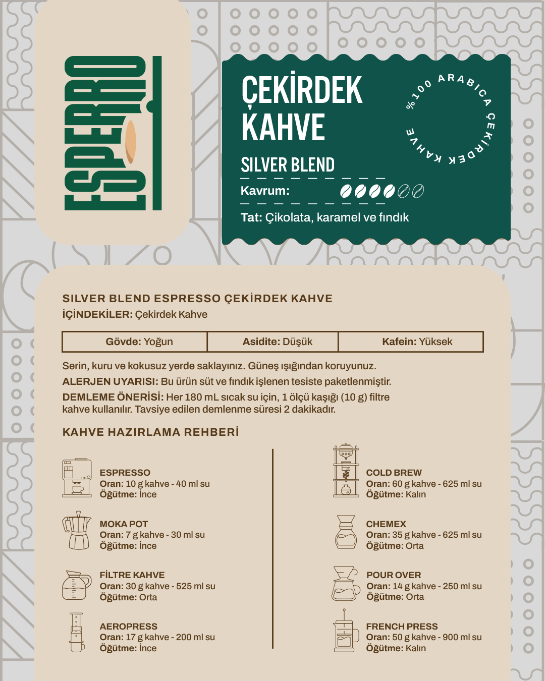 Silver Blend Dənə Qəhvə 500 q